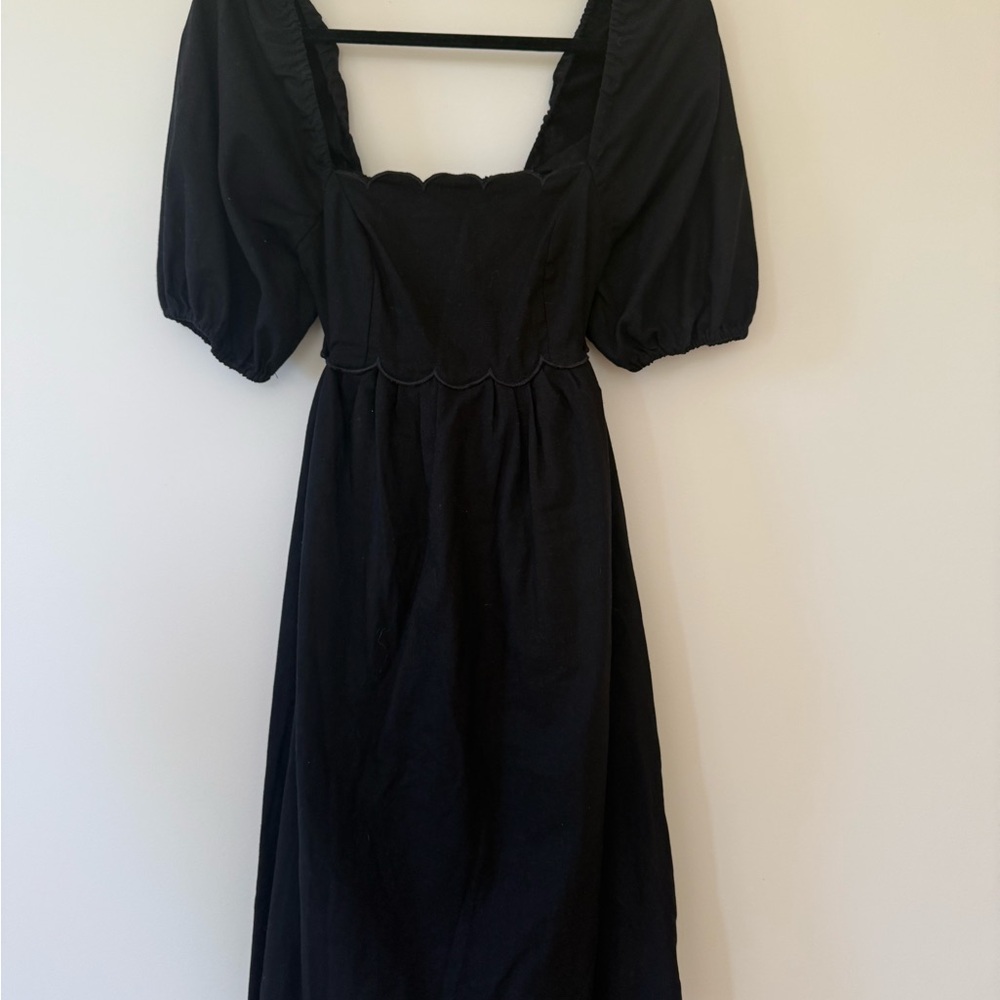 O.P.T Black Puff Sleeve Mini Dress Size S